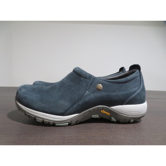 Dansko Blue Mules with Gray Soles - Picture 4 of 11